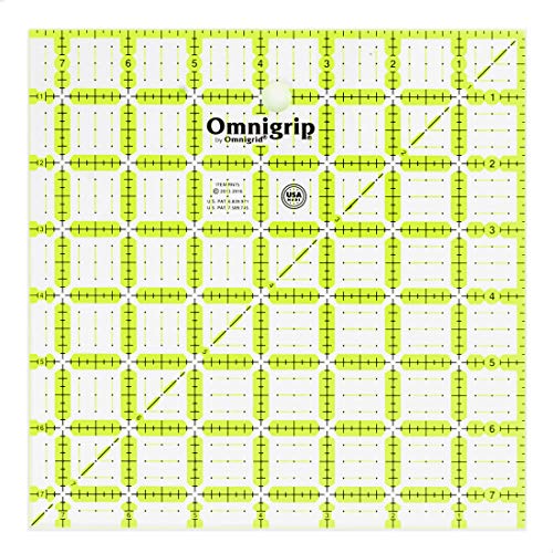Omnigrip Quilter-Lineal, rutschfest quadratisch 7-½" x 7-½" grün von Omnigrid