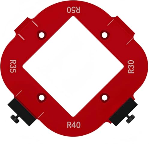 4-in-1 runde Eckradius-Schablone, Aluminiumlegierung, Bogenwinkel-Positionierungsschablone, tragbare Radiusvorrichtung, Fräserschablone, verstellbare Holzbearbeitungsführung für Holzbearbeitung, DIY, von Omuotaut