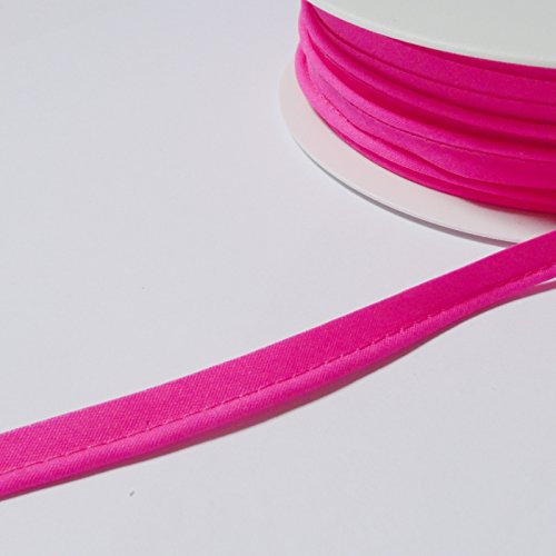 Paspelband mit Flansch, 2 mm, Poly-Baumwolle, Schrägschnitt, Meterware – viele Farben (Neon Pink) von On Trend Fabrics