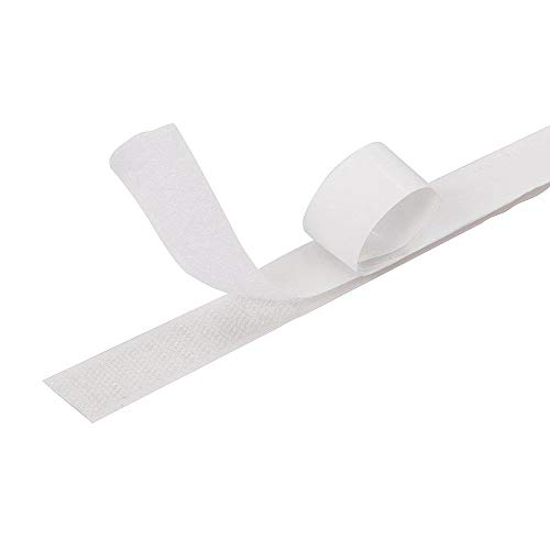 Selbstklebendes Klettband-Set, selbstklebendes Klebeband, doppelseitiges Klebeband, selbstklebendes Klebeband, weiß, 3 cm bis 25 m (30MMX1M, White) von On1shelf