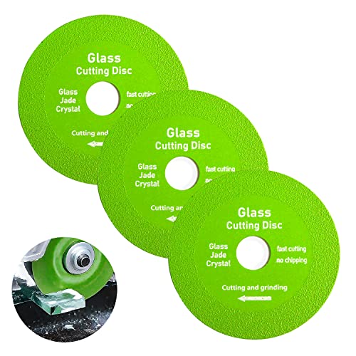 OneNine Glass Cutting Disc, 3 Stücke Glasschneidescheibe Ø 22.23mm, Schnelle Präzise Schnitte Sägeblätter für Fliesen Glas Granit und Porzellan für Winkelschleifer von OneNine