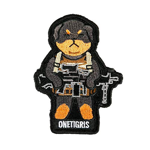 OneTigris Hunde Stickerei Moral Patch Maskottchen Patch/Woven Stoff Klett-Patch von OneTigris