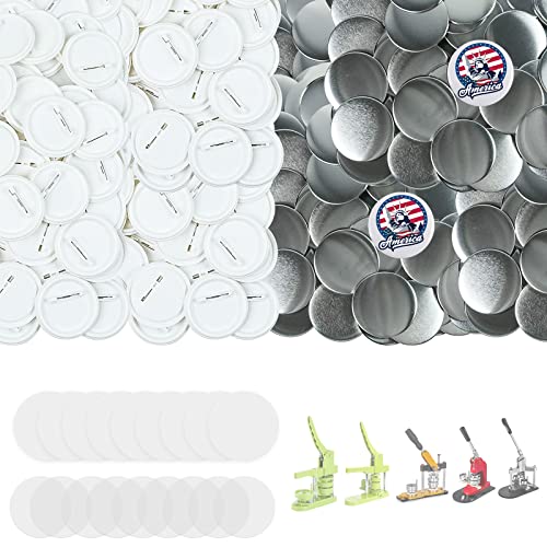 800 Stück Button Maker Supplies, 58 mm Knopfteile, Knopfzubehör, (ca. 5,7 cm) Blanko-Knopfteile mit leerem Papier für Button Maker Maschine Pin Maker Maschine Badge Button Press von Onemorello