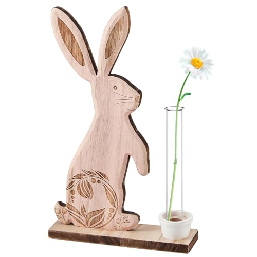 Osterhase Deko Holz Mit Vase, Osterdeko Holz Osterdeko Modern Frühlingsdeko Tisch Fenster Osterdeko Tisch Ostern Deko Tisch Holzdeko Easter Decoration Frühlingsdeko Innen Hase Deko Aus Holz von Oneshlee