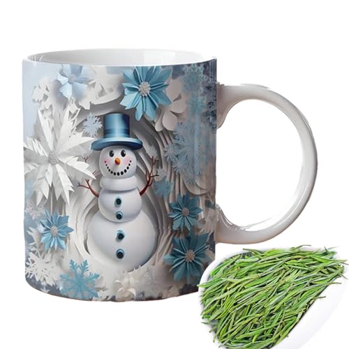 3D-Weihnachtstassen – Weihnachtliche Keramiktasse, Weihnachtsmann-Tasse, Schneemann, Weihnachtstassen, 325 Ml, Kreative Mehrzweck-Kaffeetasse, Weihnachtstassen Für Weihnachtliche Tischdekorationen von Onkujlpst