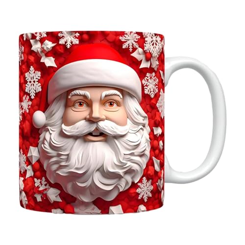 3D-Weihnachtstassen – Weihnachtliche Keramiktasse, Weihnachtsmann-Tasse, Schneemann, Weihnachtstassen, 325 Ml, Kreative Mehrzweck-Kaffeetasse, Weihnachtstassen Für Weihnachtliche Tischdekorationen von Onkujlpst