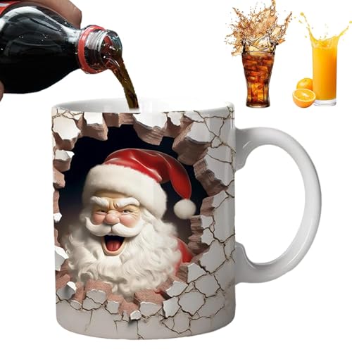 3D-Weihnachtstassen – Weihnachtliche Keramiktasse, Weihnachtsmann-Tasse, Schneemann, Weihnachtstassen, 325 Ml, Kreative Mehrzweck-Kaffeetasse, Weihnachtstassen Für Weihnachtliche Tischdekorationen von Onkujlpst