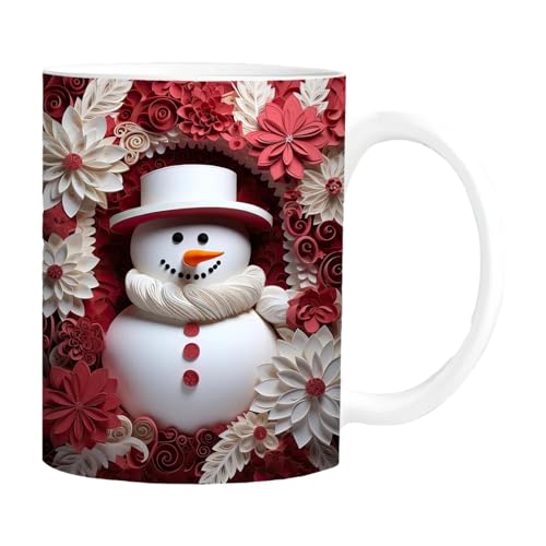 3D-Weihnachtstassen – Weihnachtliche Keramiktasse, Weihnachtsmann-Tasse, Schneemann, Weihnachtstassen, 325 Ml, Kreative Mehrzweck-Kaffeetasse, Weihnachtstassen Für Weihnachtliche Tischdekorationen von Onkujlpst