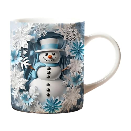 3D-Weihnachtstassen – Weihnachtliche Keramiktasse, Weihnachtsmann-Tasse, Schneemann, Weihnachtstassen, 325 Ml, Kreative Mehrzweck-Kaffeetasse, Weihnachtstassen Für Weihnachtliche Tischdekorationen von Onkujlpst