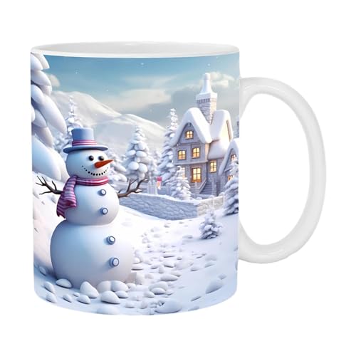 3D-Weihnachtstassen – Weihnachtliche Keramiktasse, Weihnachtsmann-Tasse, Schneemann, Weihnachtstassen, 325 Ml, Kreative Mehrzweck-Kaffeetasse, Weihnachtstassen Für Weihnachtliche Tischdekorationen von Onkujlpst