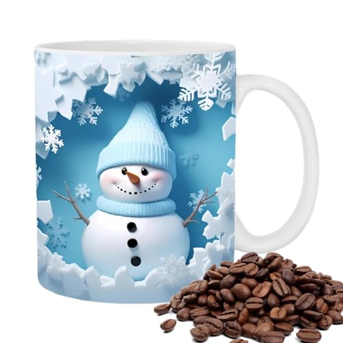 3D-Weihnachtstassen – Weihnachtliche Keramiktasse, Weihnachtsmann-Tasse, Schneemann, Weihnachtstassen, 325 Ml, Kreative Mehrzweck-Kaffeetasse, Weihnachtstassen Für Weihnachtliche Tischdekorationen von Onkujlpst