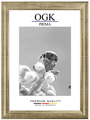 OGK Holz Bilderrahmen 25 x 25 cm quadratisch in Silber-Leaf | Foto | Poster | Puzzle | Galerie | Rahmen von Online-GalleryKing