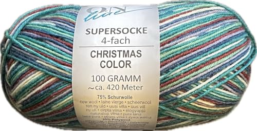 ONline Supersocke Sort. 362 Christmas Color 100g 3010 - von ONline Garne