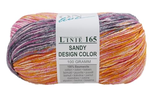 Online Garne Linie 165 Sandy Design Color | Baumwollgarn mit Farbverlauf | Farbverlaufsgarn 100% Baumwolle | 100g ca. 240m | Nadelstärke 2,5-3,5mm (362) von Online Garne