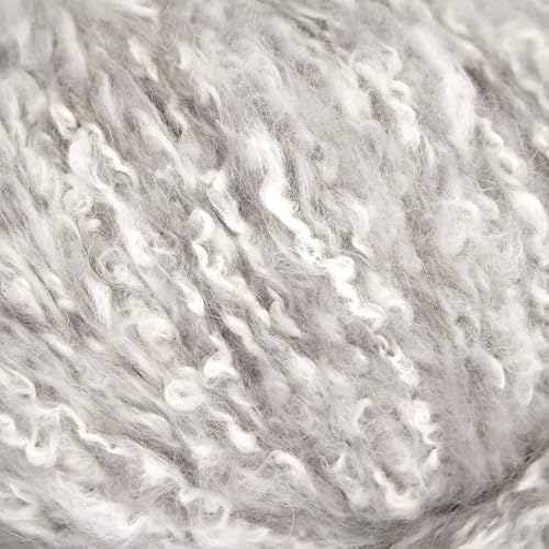 Online Garne Linie 535 Arctic, Flauschige Wolle mit weichem Griff, eisige Farbtöne, 41% Baumwolle, 25% Polyacryl, 18% Merino, 9% Polyamid, 7% Alpaca (07 hellgrau) von Online Garne