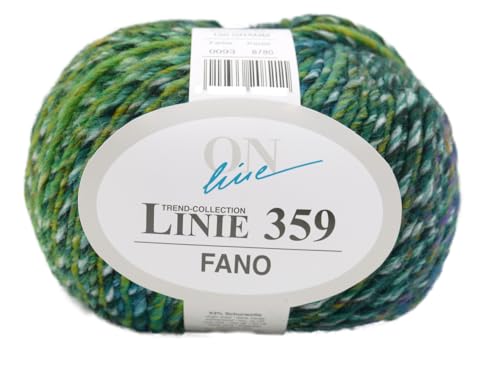 Online Linie 359 Fano, Dicke Wolle mit Farbverlauf zum Stricken und Häkeln, Häkelwolle Farbverlaufswolle 150g, Nadelstärke 7 bis 8 mm (093) von ONline Garne