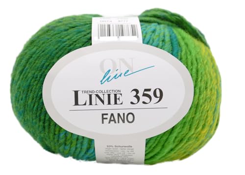 Online Linie 359 Fano, Dicke Wolle mit Farbverlauf zum Stricken und Häkeln, Häkelwolle Farbverlaufswolle 150g, Nadelstärke 7 bis 8 mm (074) von ONline Garne