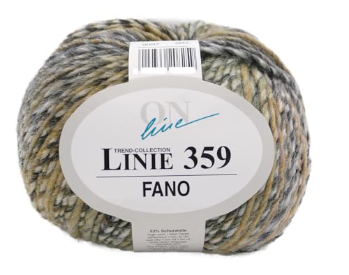 Online Linie 359 Fano, Dicke Wolle mit Farbverlauf zum Stricken und Häkeln, Häkelwolle Farbverlaufswolle 150g, Nadelstärke 7 bis 8 mm (097) von Online Garne