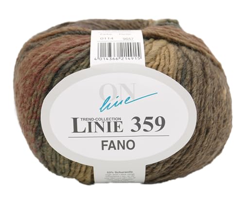 Online Linie 359 Fano, Dicke Wolle mit Farbverlauf zum Stricken und Häkeln, Häkelwolle Farbverlaufswolle 150g, Nadelstärke 7 bis 8 mm (114) von Online Garne