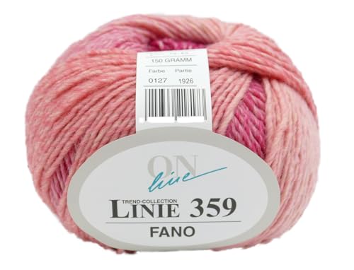 Online Linie 359 Fano, Dicke Wolle mit Farbverlauf zum Stricken und Häkeln, Häkelwolle Farbverlaufswolle 150g, Nadelstärke 7 bis 8 mm (127) von Online Garne