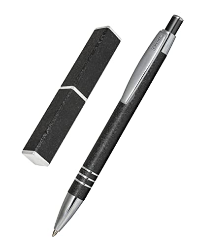 Online 43030 Kugelschreiber Graphite, edler Metall-Kugelschreiber, Druckkugelschreiber aus Aluminium, auswechselbare Mine, Schreibfarbe schwarz, Geschenk-Idee, Schwarz von Online