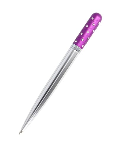 𝗢𝗡𝗟𝗜𝗡𝗘 Crystal Pen Kugelschreiber mit funkelnden Strass-Steinen in Lila, eleganter Stift in Geschenkbox, mit internationale Großraummine, schwarzschreibend, Geschenkidee Frau Ostern von Online