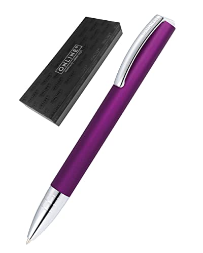 ONLINE Kugelschreiber Vision Purple I Drehkugelschreiber mit Standard Großraummine in Strichstärke medium, Schreibfarbe Schwarz I Eleganter Kuli aus Aluminium in Geschenkbox von Online