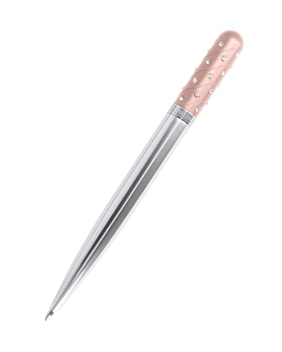 Online 𝗢𝗡𝗟𝗜𝗡𝗘 Crystal Pen Kugelschreiber mit funkelnden Strass-Steinen in Rosé, eleganter Stift in Geschenkbox, mit internationale Großraummine, schwarzschreibend, Geschenkidee Frau Weihnachten von Online