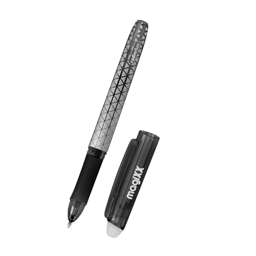 Online Radierstift magiXX Gelschreiber Schwarz mit 0,7mm Strichstärke I Tintenroller radierbar zum Schreibenlernen & fürs Büro, I Erasable Pen Set I Radierbarer Kugelschreiber Studenten, Schüler von Online