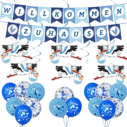 Willkommen Zuhause Baby Babyparty Deko Junge Willkommen Baby Deko Willkommen Zuhause Girlande Storch Geburt Herzlich Willkommen Girlande Willkommen Zuhause Banner Baby- & Home Deko Wilkommensdeko von Onperpoe