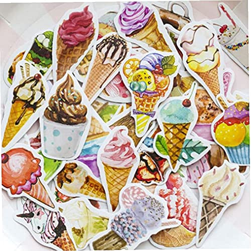 Onsinic 50 Teile/Pack Scrapbooking Aufkleber Eiscreme Aufkleber Set Dekorative Schreibwaren Aufkleber Tagebuch Album Aufkleber Etikett von Onsinic