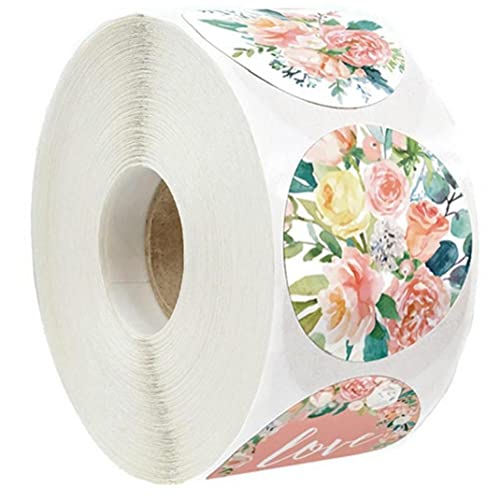 Onsinic 500 Stücke Blumenaufkleber Rollt Für Niedliche Aufkleber Etiketten Geschenk Tags Für Hochzeitsfeier Mütter 'Tag Scrapbooking von Onsinic