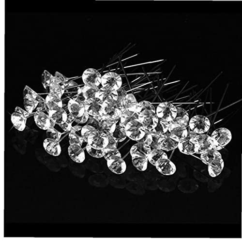 Onsinic 100pcs Strass Kopf Stecknadeln Corsages Pins Bekleidung Nähen Nadeln Traight Pins 40x6mm von Onsinic