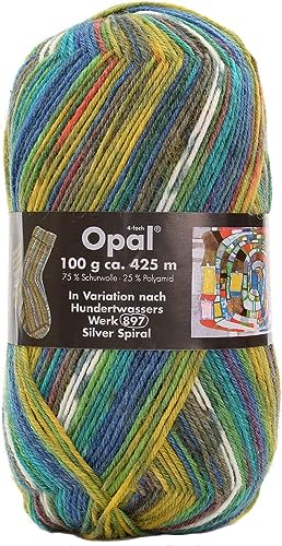 OPAL Hundertwasser Werk 897 - Silver Spiral - 75% Wolle/25% Polyamid - Sockengarn 4fach von OPAL