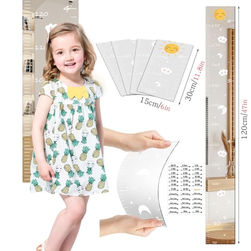 Growth Chart Mirrors für Wand, Spiegel Wachstumstabelle Messlatte für Kinder Puzzle Wachstumstabellen Spiegel, Messlatte Kinder – Growthchart Spiegel Wand, Kinderzimmer Deko und Babyzimmer Deko von Opdestn