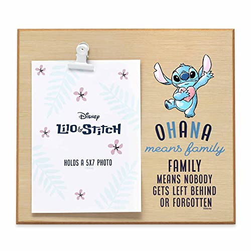 Disney Lilo and Stitch Ohana Means Family Holz-Bilderrahmen für 12,7 x 17,8 cm große Bilder – niedlicher Stich-Bilderrahmen für Zuhause von Open Road Brands