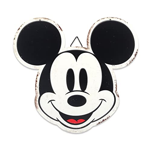 Disney Micky Maus Kopf Used-Look Metall Wandkunst – Vintage Mickey Mouse Schild für Kinderzimmer, Spielzimmer oder Filmzimmer von Open Road Brands