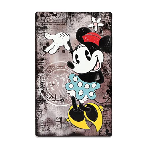 Disney Minnie Mouse Since 1928 Metall-Wandkunst, Vintage-Minnie-Maus-Schild für Kinderzimmer, Spielzimmer oder Filmzimmer von Open Road Brands