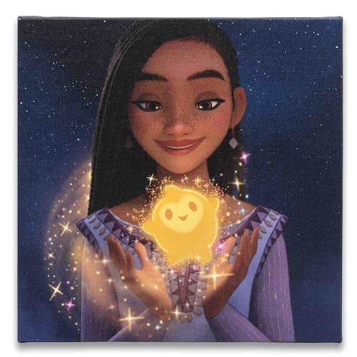 Disney Wish Asha und Star Dreamy Gallery Leinwand-Wanddekoration, schöne Wunsch-Wandkunst für Kinderzimmer oder Filmzimmer von Open Road Brands