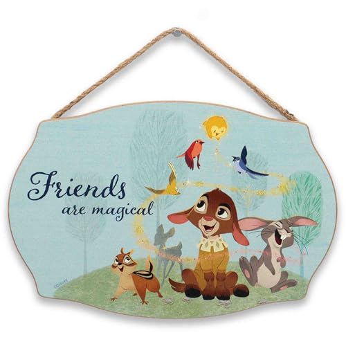 Disney Wish Friends Are Magical Hängende Holz-Wanddekoration – Entzückendes Wunschschild für Kinderzimmer oder Spielzimmer von Open Road Brands