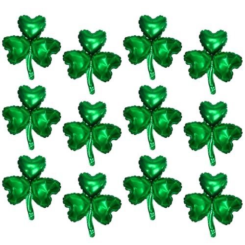 24 St. Patrick Day-Luftballons, 45,7 cm, Kleeblatt-Folienballons, St. Patrick's Day-Dekorationen, Glückskleeblatt-Folienballons für St. Patrick's Day, irisches Festival, Babyparty, von Openfly