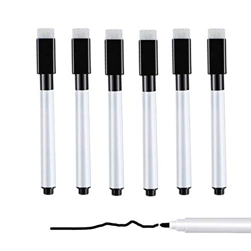 Rysmliuhan Shop Boardmarker Abwischbar Whiteboard Marker Board Marker Trocken Wischen Marker Whiteboard Marker Stift Trocken Wischen Marker Stifte black6pcs von Openg