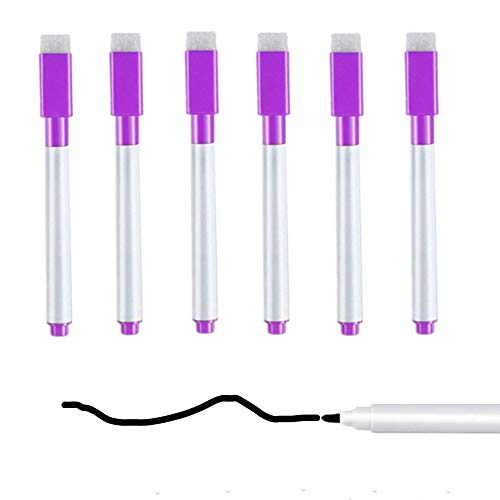 Rysmliuhan Shop Boardmarker Abwischbar Whiteboard Marker Board Marker Trocken Wischen Marker Whiteboard Marker Stift Trocken Wischen Marker Stifte purple6pcs von Openg