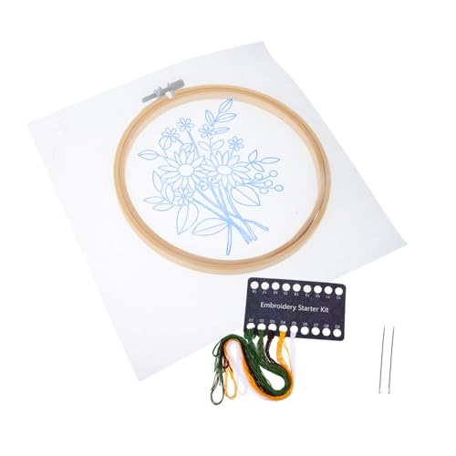 1 Satz Blumenstickset stickgarn selber machen Blumen-Stickset Handstickset Stickrahmen basteln embroidery kit embroidery set Kreuzstich-Kits zum Basteln Stickpackung Katze Bambus Operitacx von Operitacx