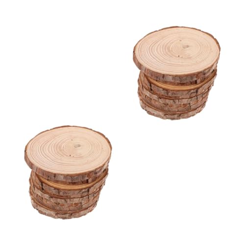 2 Sätze Runde Holzspäne Runde Holzkreise Kunst Holzscheiben Naturholzscheiben Zum Basteln Holzscheiben Für Mittelstücke Ornamente Aus Holzscheiben Kiefernholz Brown 10 Stück * 2 Operitacx von Operitacx