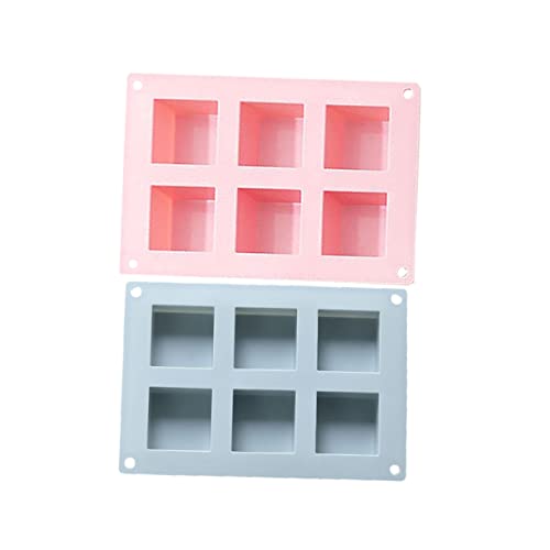 2 Stück 6 Kuchenform ice cube mold schokoladenform silikonformen für steine формы для куличей silikongiesform Seifenformen selber machen Formen zur Seifenherstellung DIY Seifenform Operitacx von Operitacx