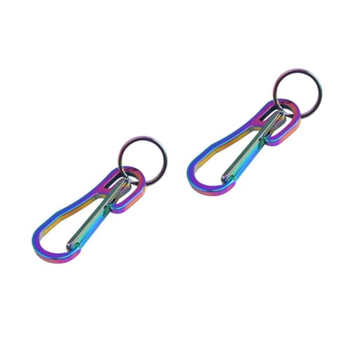 2 Stücke Schlüsselanhänger Heavy Duty Haken Edelstahl Karabiner Schlüssel Release Männer Schlüsselanhänger Organizer Schnell Keychain Clip Snap Haken Schlüssel Ringe Klemme Metall Operitacx von Operitacx