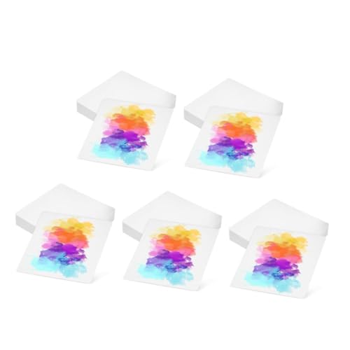 5 Sätze Aquarellpapier Malpapier Für Kinder Leere Aquarellkarten Wasserzeichnungskarte Papier Zum Malen Von Kindern Zeichenpapier Kartonpapier Weiß 50 Stück * 5 Operitacx von Operitacx