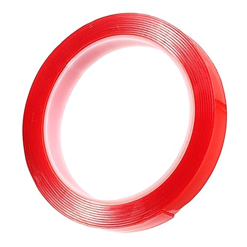 Operitacx 1 Rolle Bürokratie 15mm Breite r25b Platte Wasserdichtes Klebeband für den Außenbereich klebeband doppelseitig double sided tape Doppelseitiger Aufkleber für den Außenbereich rot von Operitacx