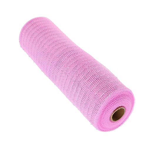 Operitacx 1 Rolle Kauke Edge Mesh Rolle Diy Kranz Mesh Blumendekor Blumenverzierungen Netzband Umwickeln Metallband Maschenband Zum Basteln Kranz Netzband Blumenband Tüllband Rosa Pp von Operitacx